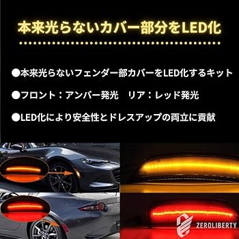 Amazon | 北米仕様 LED内蔵 ロードスター ND クリア サイド